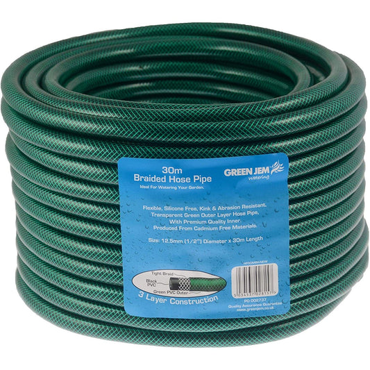 Green Jem Braided Hose Pipe (30m)